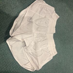 White lululemon shorts low rise 2.5 inches size 4